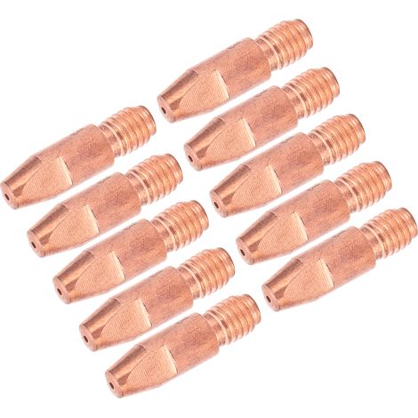 10 Stück M6 leitfähige Düsen, rotes Kupfer, Schweißbrenner-Kontaktspitzen, Zubehör 36KD x 1,2 mm (1/5)