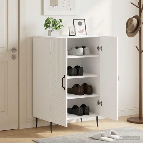 vidaXL Shoe Cabinet HAARLEM 59.5 x 39.5 x 89.5 cm Engineered Wood (1/5)