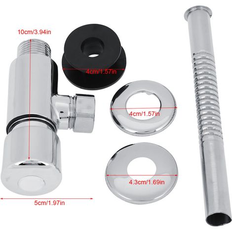 Valve de chasse d'eau en alliage de zinc durable pour toilettes de bureau, d'hôtel ou de salle de bain. Outil de chasse d'eau à pression manuelle. (1/5)