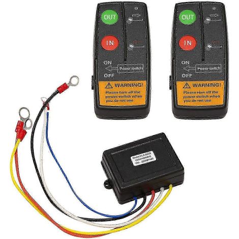 Télécommande sans fil 24V (portée 15 m / 50 pi) pour treuil – Boîtier de commande avec bouton émetteur manuel (1/5)