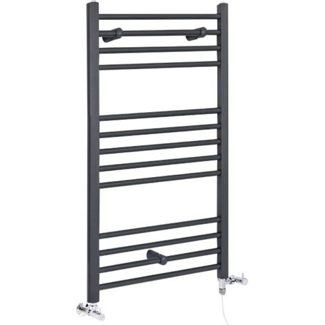 Hudson Reed Artle - Sèche-Serviettes Design Mixte Moderne Plat - Anthracite - 100 cm x 40 cm