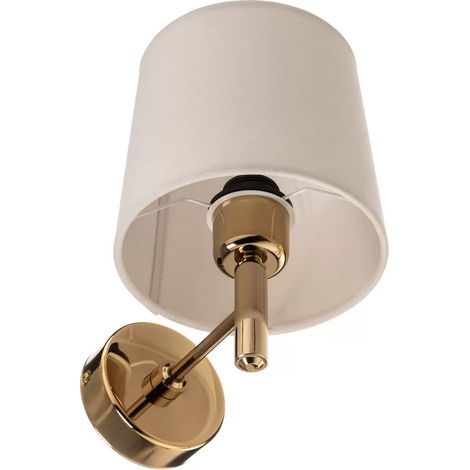 [NEUWERTIG] Euluna Wandleuchte Polo Wandlampe Leuchte Lampe Plus Textilschirm Messing Creme B-Ware