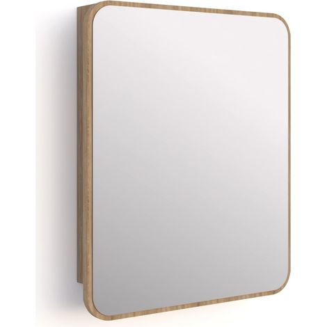 Armoire de salle de bain avec miroir et étagères - Chêne de Sonoma (1/5)