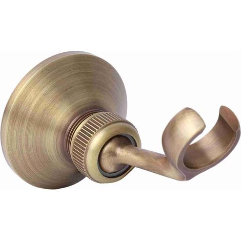 Support de pommeau de douche vintage en laiton réglable avec vis (1/5)