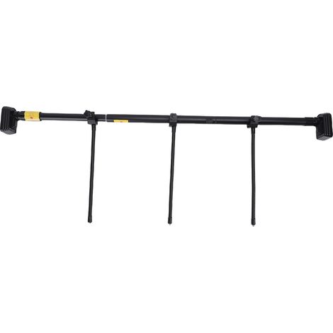 Porte-Girlande Porte d'Entrée Réglable pour Portes 80-100 cm Support Solide pour Couronne Noël Barre Tension 9.07 kg Charge 2 Tiges 3 Pinces 5 Accessoires (1/5)