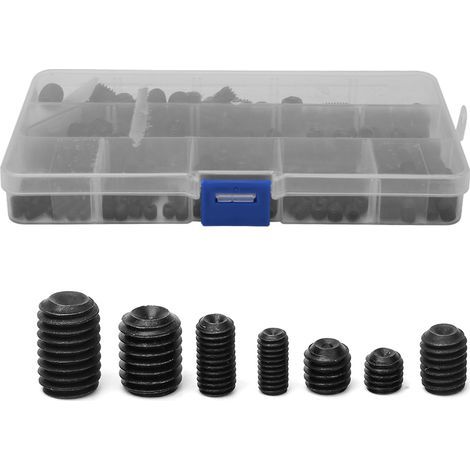250 Vis de Précision Noires M4 M5 M6 M8 M10 en Acier au Carbone, Kit Assortiment de Vis à Six Pans Creux (1/5)