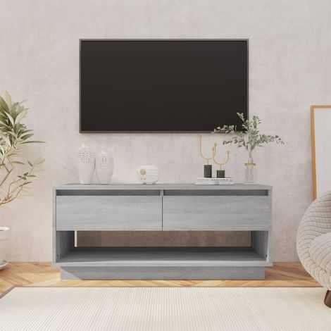 TV Cabinet Grey Sonoma 102x41x44 cm Engineered Wood vidaXL (1/5)
