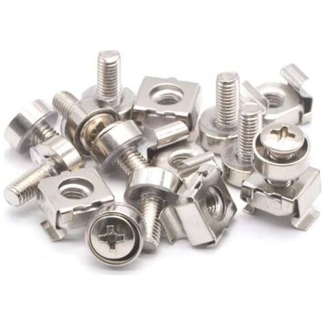 M5x20 Écrous à Cage et vis en Acier Carbone plaqué Nickel Écrou (50 pièces) (1/3)