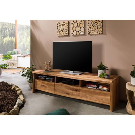 TV-Board Wildeiche 191x45x50 natur geölt PURE OAK 109