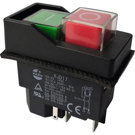 KJD17 220V 5-Pin Electromagnetic Push-Button Connector for Garden Tools (1/5)