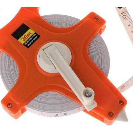 Elprico Mesure de Bande de Fibre de Manivelle à Main avec Pic pour le Traitement du Bois Saut en Longueur en Longueur de 12,5 Mm de Largeur (30 mètres)