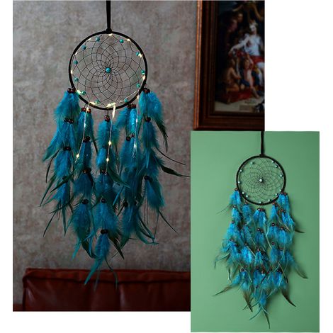 Attrape-rêves lumineux et coloré, carillon créatif, décoration festive, attrape-rêves