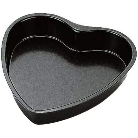 Moule à gâteau anode Moule à gâteau à fond vivant antiadhésif Moule en forme de coeur en aluminium - 6 pouces(noir) (1/4)