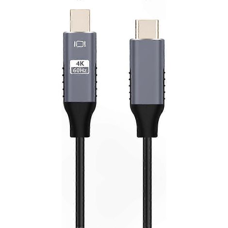 Câble adaptateur USB-C vers Mini DisplayPort 4K, connexion vidéo Type C à Mini DP pour écran, fil de liaison haute résolution (1/5)