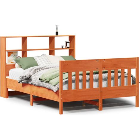 Maison Exclusive - Cama sin colchón madera maciza de pino marrón