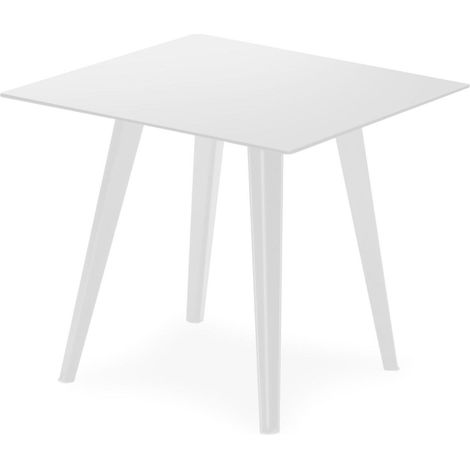 Table d'Appoint Carrée "Bimix" 40cm Blanc