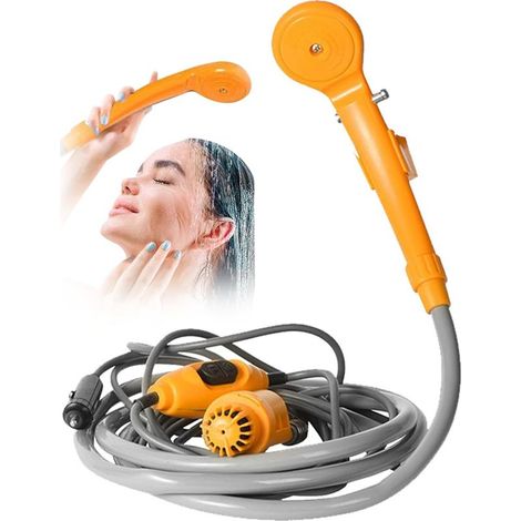Douche de Voiture Douche Portable pour Camping 12V, Douche de Voyage Extérieure Kit de Douche Portatif Complet pour Voiture Kit de Douche de Voyage Camping (1/5)