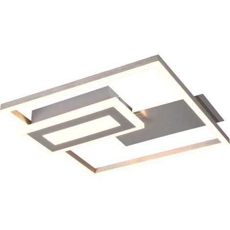 Trio Leuchten LED Deckenleuchte Spiro 22W nickel, Metall Deckenlampen & Kronleuchter
