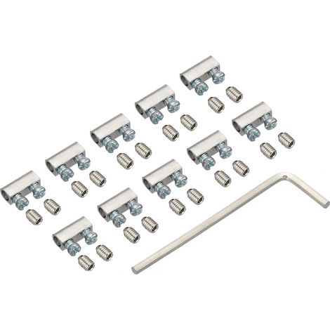 3mm Trou Câble Cordon Clips 10Pcs Acier avec M3x0,5 Vis Clé Argenté (1/5)