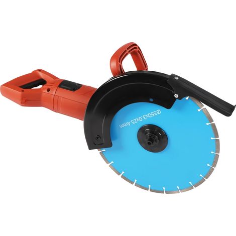 Scie à béton électrique, moteur puissant de 3000W, coupe à profondeur réglable, fonctionnement sans poussière (1/5)