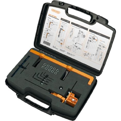 Locinox – Gabarit de perçage et de montage pour ferme-portails Lion et Verticlos-2 – Installation rapide – Alignement parfait – Coffret avec outils inclus
