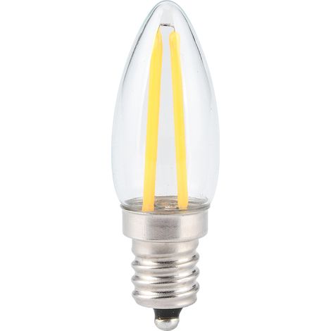 Ampoule E12 à filament long, petite, 1,5 W, AC230 V. (1/5)