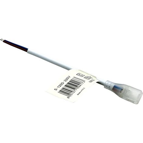 TrAdE Shop Traesio - Kit 10pz Connettore Alimentazione Flessibile Strip Led 220v 8mm 3535 S-120d-220v - (1/3)