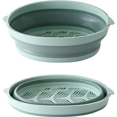 Filtre Pliant - Passoire Pliante En Silicone - Pour Pâtes Légumes Fruits - Lot De 2 (1/5)