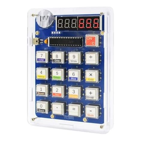 Kit de pratique soudure DIY, lecteur résistance calculatrice à 6 chiffres, kit projet en cuir électronique - (1/5)