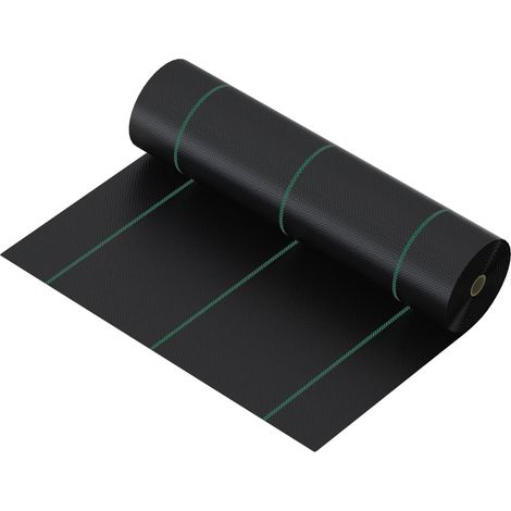 Weed Control Tarpaulin Heavy Duty Black Polypropylene (PP) - Landscaping Fabric - Size: Choice (1m x 50m, 1m x 100m, 2m x 50m, 2m x 100m (1/5)