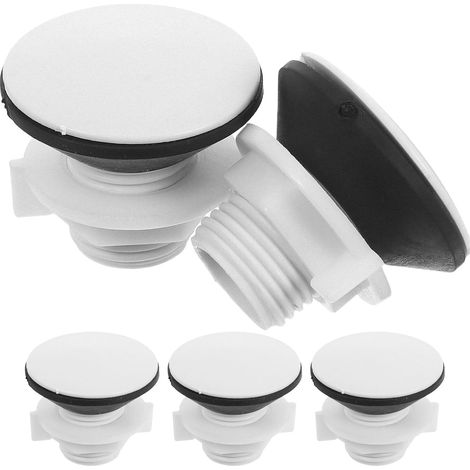 5 Pièces Bouchon de Réservoir de Toilette, Abs, Blanc (1/5)