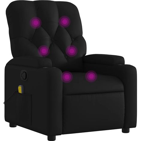 Maison Exclusive - Massage-Relaxsessel, Kunstleder, Schwarz