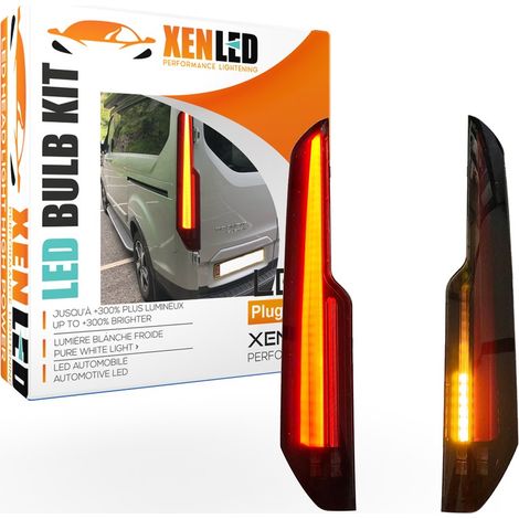 Feux arrière LED Ford Transit Custom 2012 à 2017 - MK1 - Droite et Gauche - Plug&play sans message d'erreur