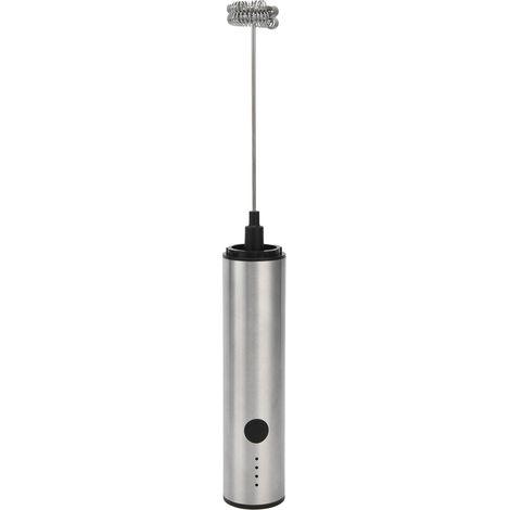 Mousseur à lait électrique en acier inoxydable, batteur à œufs portable, mini mélangeur à lait rechargeable par USB (1/5)