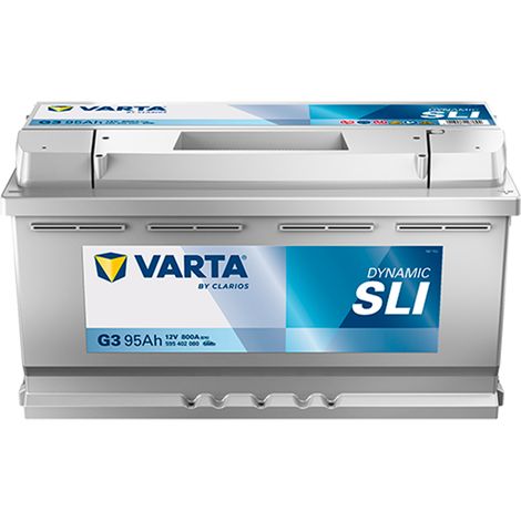 Varta – Batterie de démarrage 12V 95Ah – CCA 800A – Technologie classique CA/CA – Polarité Plus à droite – Poids 22Kg