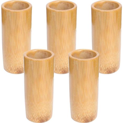 Set mit 5 Bambus-Saugnäpfen für Körpermassage und Heimgebrauch. – 10,00 x 3,50 x 3,50 cm (1/3)