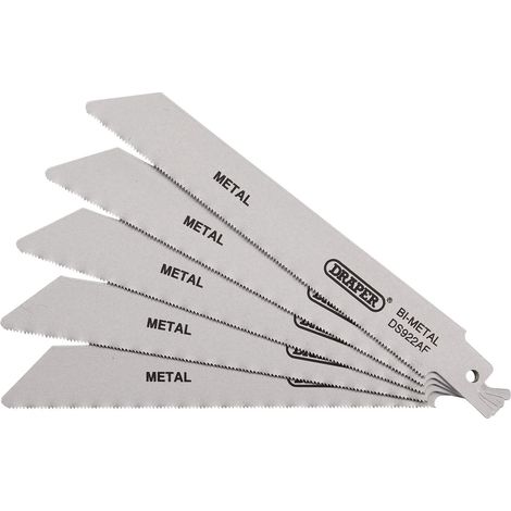 Bi-metal Reciprocating Saw Blades for Metal Cutting, 150mm, 24tpi (Pack of 5) (43444) (1/5)