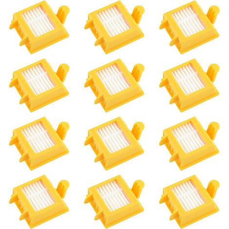 12 filtres compatible avec Roomba 700. Lot de pièces de rechange pour filtre série 7. Remplacement avec douze filtres 720, 730, 750, 760, 765, 770, 772, 776, 780, 785, 790 (1/4)