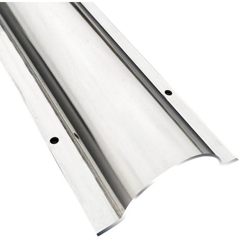 100 Cm Goulotte Electrique en Acier Inoxydable, Protection Cable Electrique Demi-Rond, Film de Protection et Trous de Vis, Peut Être Utilisé à L'intérieur ou à L'extérieur(40mm/1.6in) (1/5)
