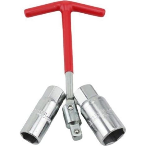 Clés à Bougie d'Allumage, Clé à Bougie, 16 mm/21 mm, Kit Clé à Bougie d'Allumage, Clé à Douille à Poignée en T, Jeu de (1/4)