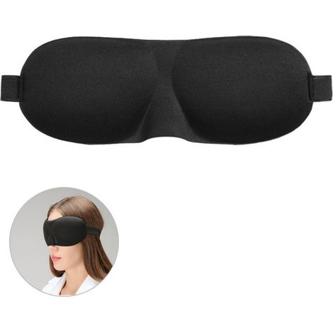 Masque de nuit 3d - Jucnuz - confortable et respirant portable protection solaire idéal pour dormir voyager et pratiquer le yoga (1/4)
