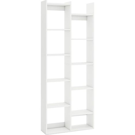 Libreria a forma di albero 65 x 20 x 162 cm ampio spazio di archiviazione design moderno legno bianco 200010748