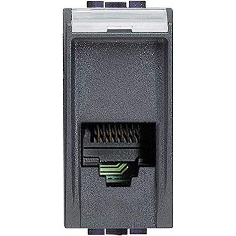 BTICINO L4258/11N - Connettore Rj12 K10 -  Antracite - LivingLight (1/2)