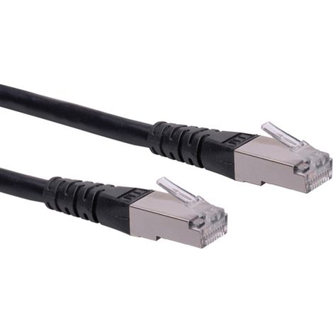 Roline cat6 s/ftp pimf cu ethernet kabel schwarz 1.5m