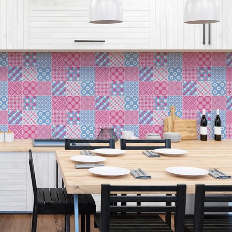 Sticker Mural Carrelage adhésif Cuisine Salle de Bain - 9 STICKERS CARRELAGES SCANDINAVE DYRE - 9stickers10x10cm (1/5)