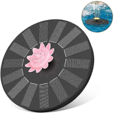 Pompe solaire pour fontaine, pompe à fontaine solaire avec 5 buses faciles à installer, pompe solaire pour fontaine et bain d'oiseaux, idéale pour bassin, piscine, aquarium et étang. (1/5)