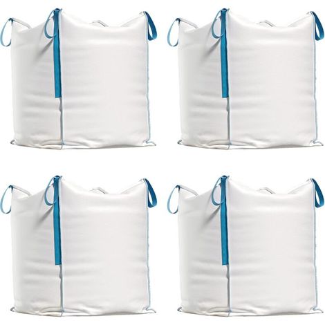 Big Bag – Sacs pour gravats, bois, déchets de jardin, sable – Sacs à gravats 90 x 90 x 90 cm, capacité de charge 1000 kg (4) (1/4)