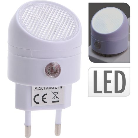 Veilleuse LED avec capteur crépusculaire, blanche