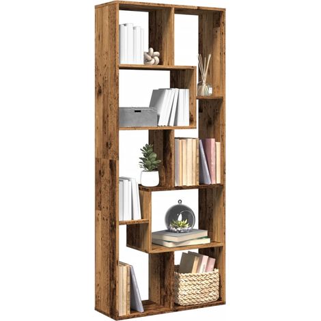 Raumteiler-Bücherregal Altholz-Optik 67x25x161,5 cm