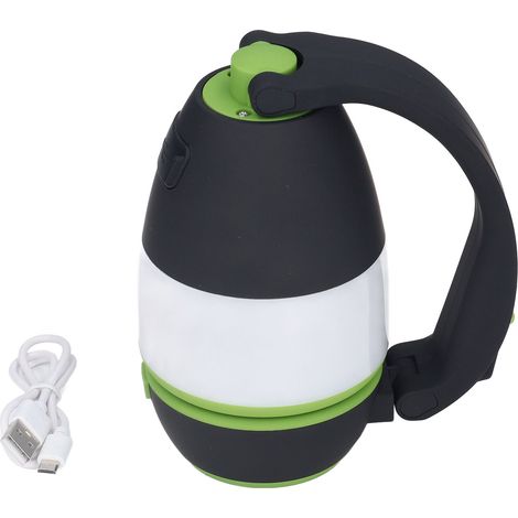 Lampe de camping LED multifonctionnelle rechargeable USB, lampe torche de randonnée, lampe de table, batterie externe